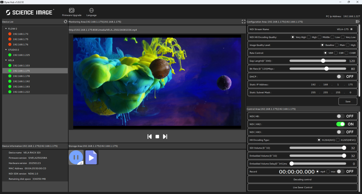 Science Image Vela Rack SDI